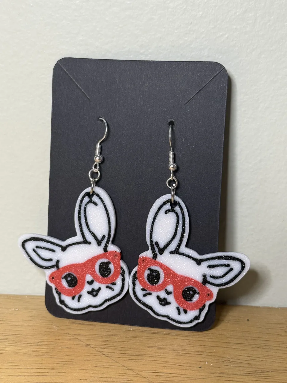 Diva Bunny Earrings * easily change the colors! * view 2