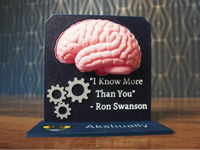 Funny Sign - Card Holder - Ron Swanson Joke
