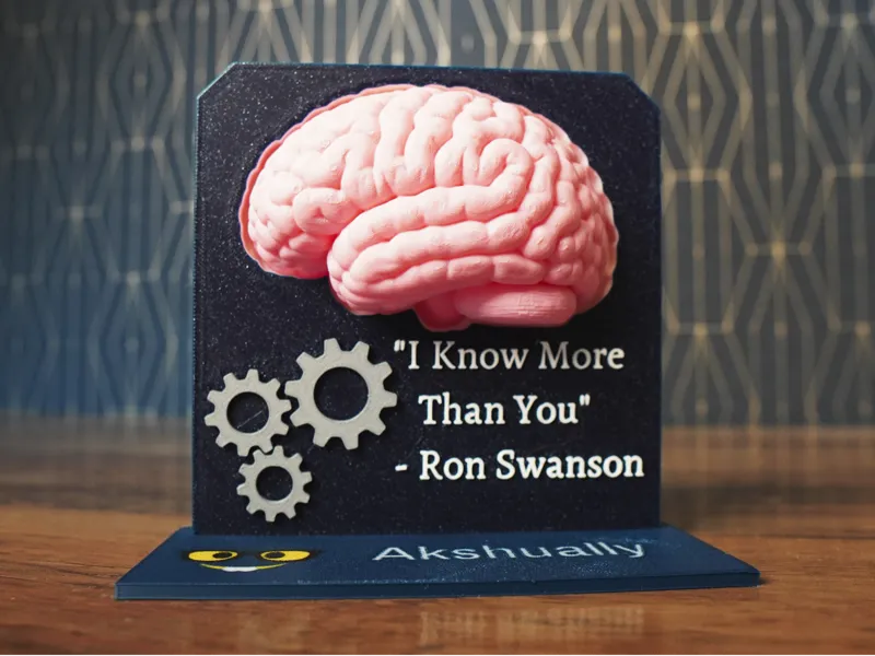Funny Sign - Card Holder - Ron Swanson Joke