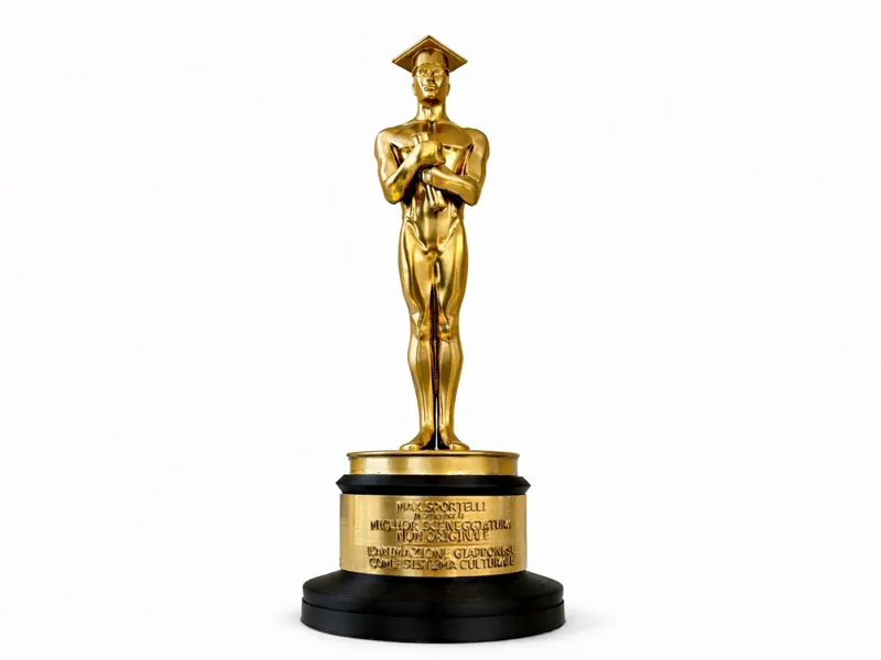 Graduation Statue Trophy with Custom Name Plate 