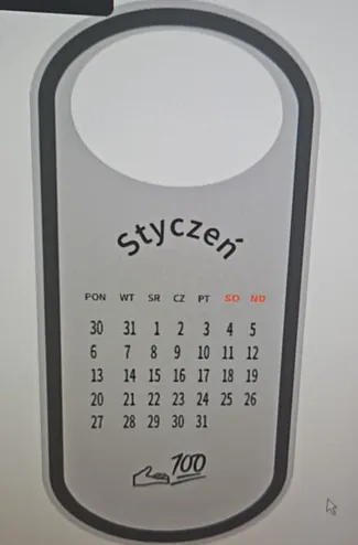 Calendar Styczeń 2025