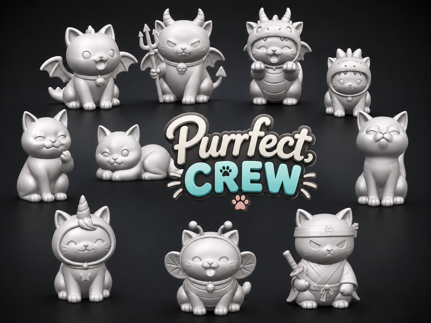 Purrfect Crew – Cute Mini Cat Collection