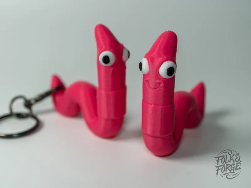 Big Eyes Derpy Worm + Keyring Version