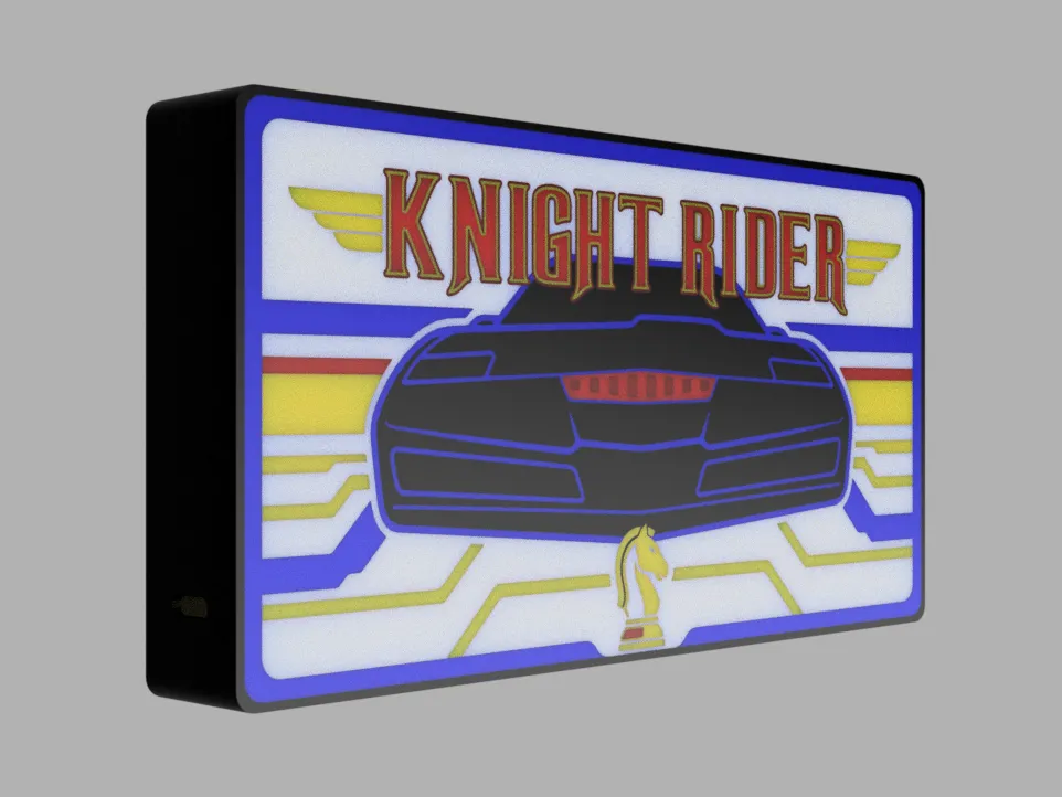 Caixa de Luz Knight Rider - Modelo gratuito para impressão 3D - MakerWorld