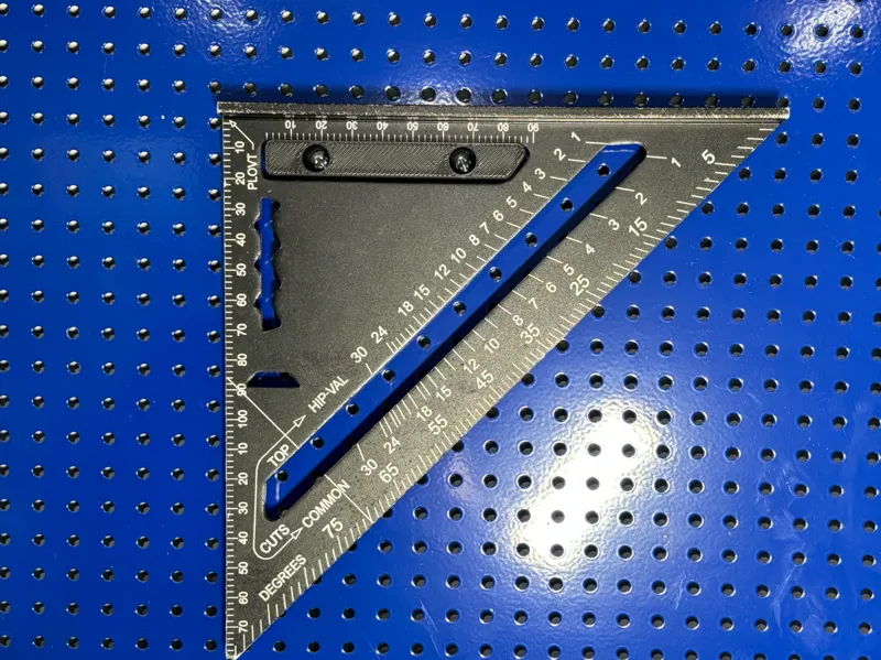 Speedsquare holder for pegboard / toolboard