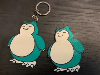 Pokemon Snorlax keychain/fridge magnet