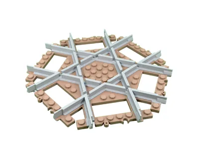 Brick City - train rail 3x crossing 60° V4