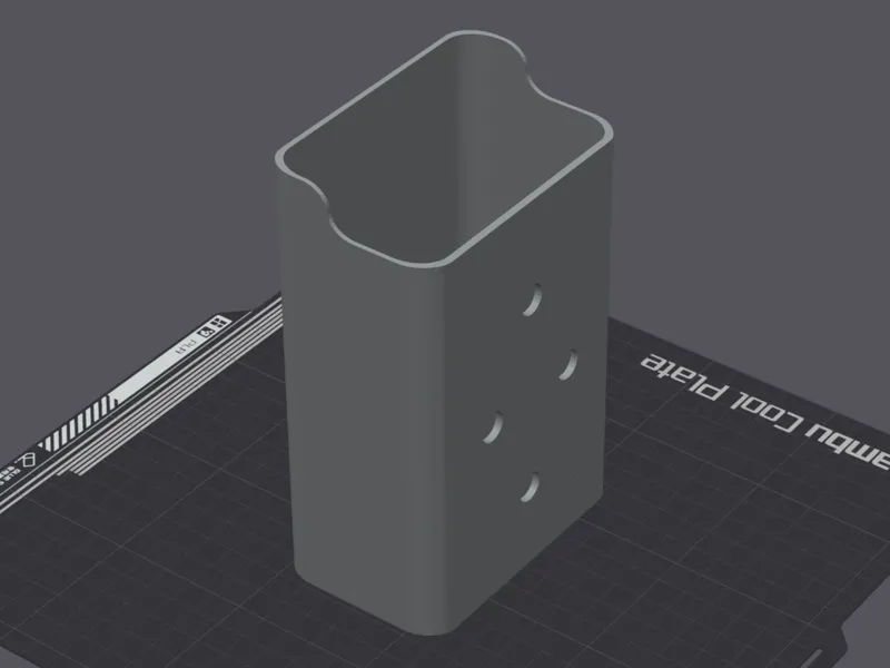 Minimalistic Poop Bin for X1 with 10x2.5mm magnets