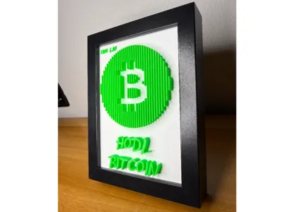 Bitcoin HODL crypto 3D Layered Wall art Decor