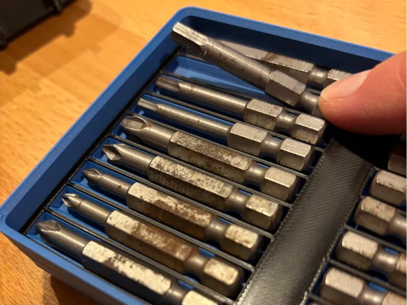 Gridfinity 2x3x2u 50mm hex bits holder 