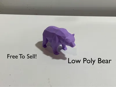 Low Poly Bear (Free To Sell!)
