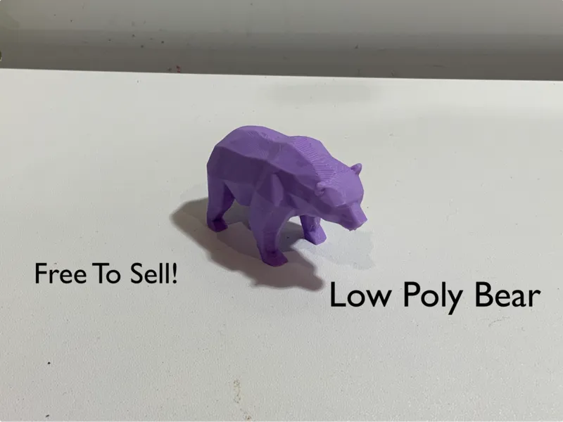 Low Poly Bear (Free To Sell!)