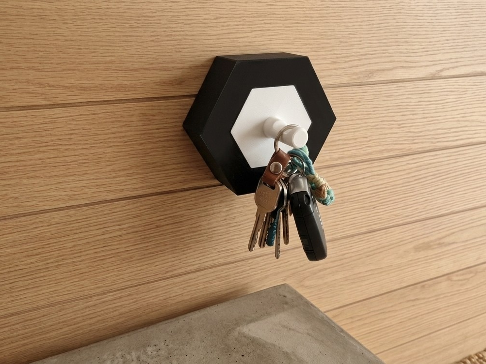 Modular Hexagon Wall Key Holder