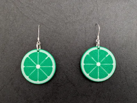 Lime earrings Fruit Collection "La lima" view 3