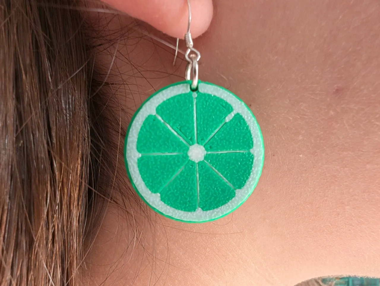 Lime earrings Fruit Collection "La lima" view 2