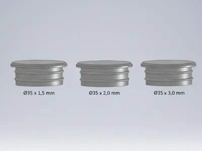 Round Tube Plug - 35mm multiple tube thicknesses