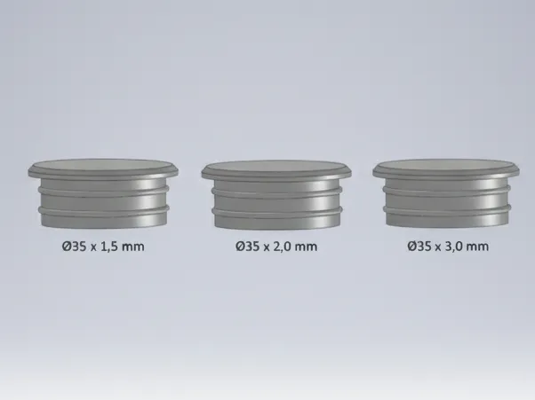 Round Tube Plug - 35mm multiple tube thicknesses