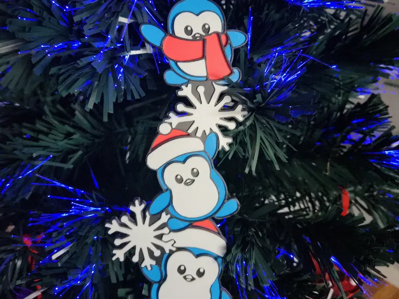 Stacked Holiday Penguins