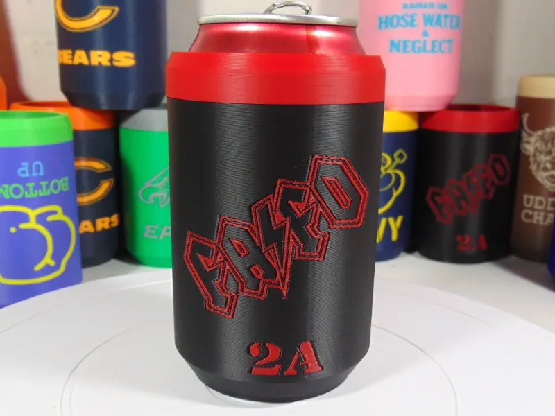 FAFO Can Holder Koozie Coozie 2A Screw Top Cap