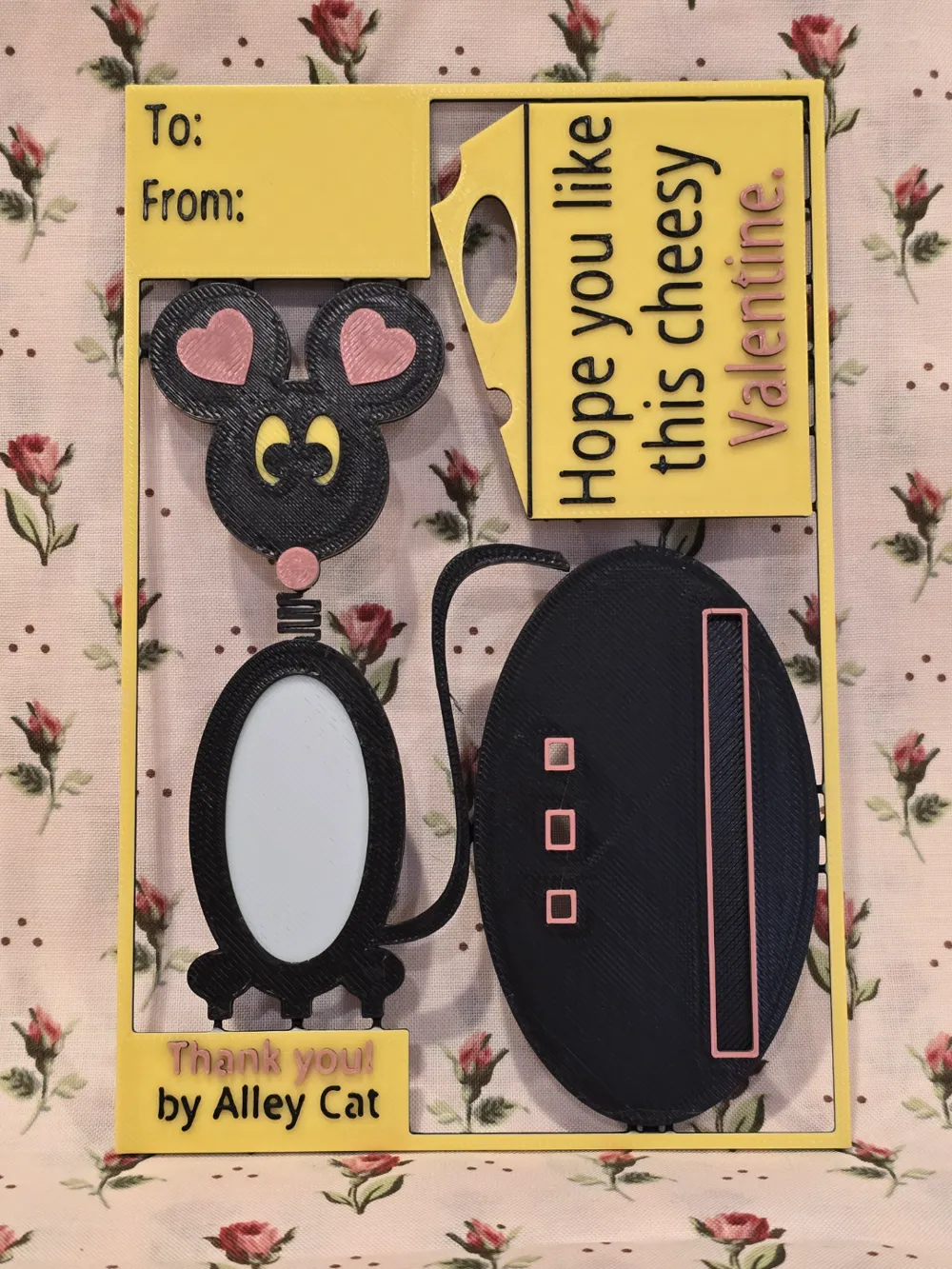 Cute Mouse Cheesy Valentine Card Kit w/Bobble! by AlleyCat Enterprises ...