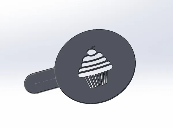 Pochoir a motifs pour barista