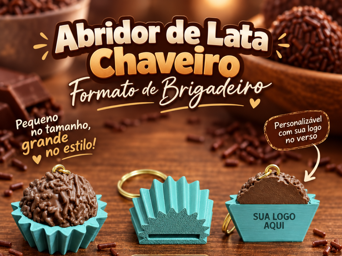 Brigadeiro Abridor de Lata Chaveiro - 1