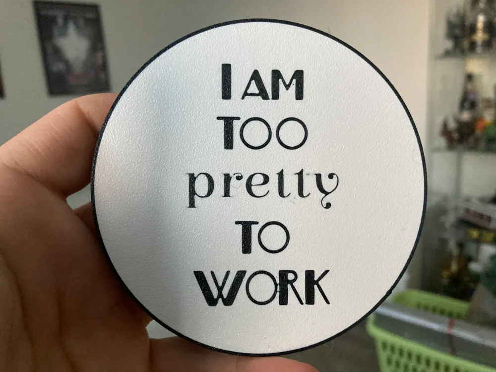 To pretty to work coaster by jakubhroch - MakerWorld