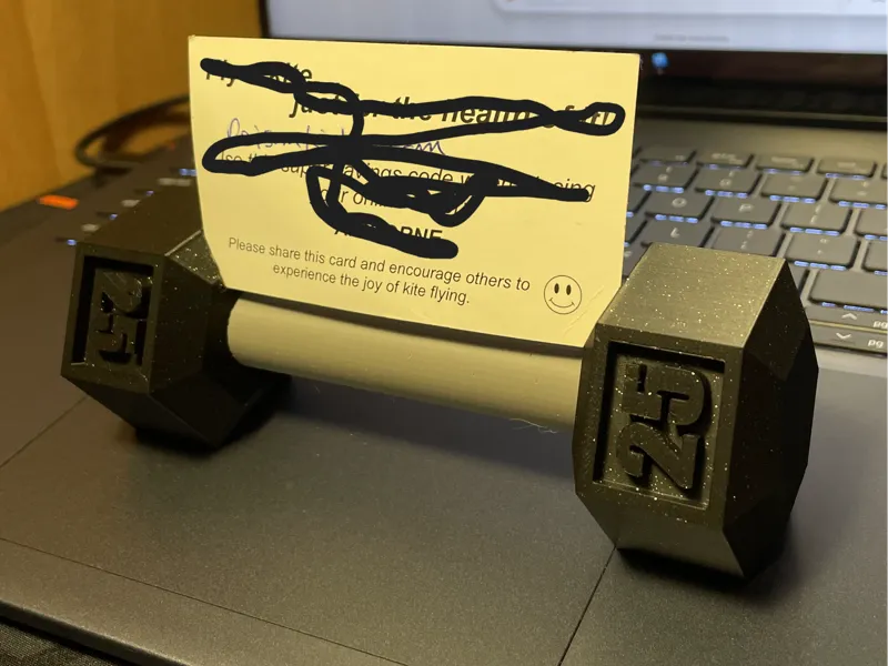 Dumbbell Business Card Holder