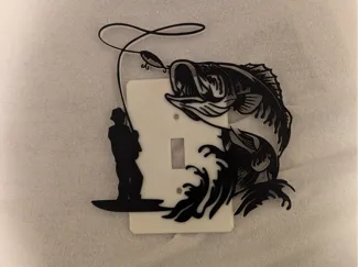 Bass Fishing light switch cover