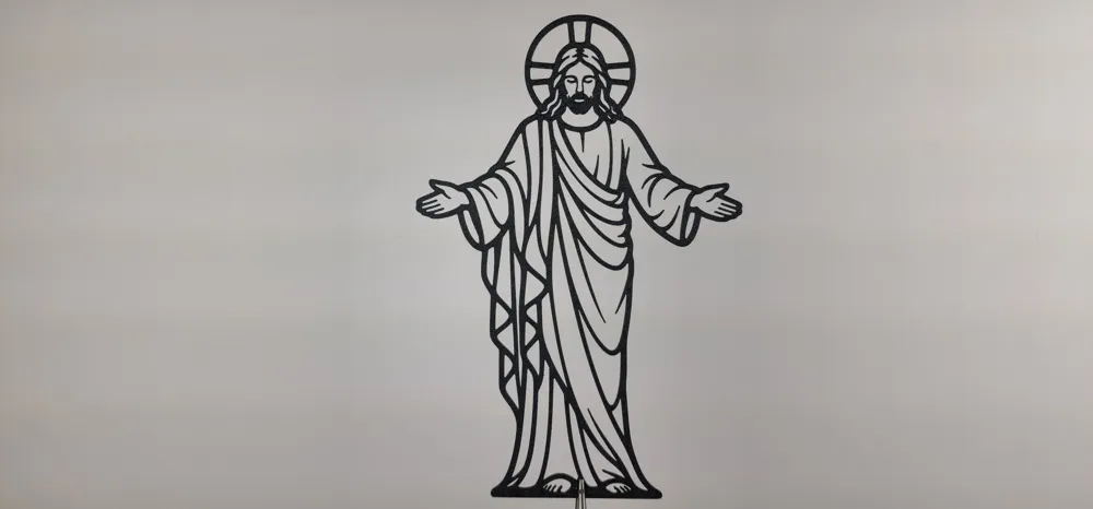Jesus Christ 2D Wall Art - Free 3D Print Model - MakerWorld