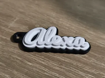 Keychain Alexa BlackWhite