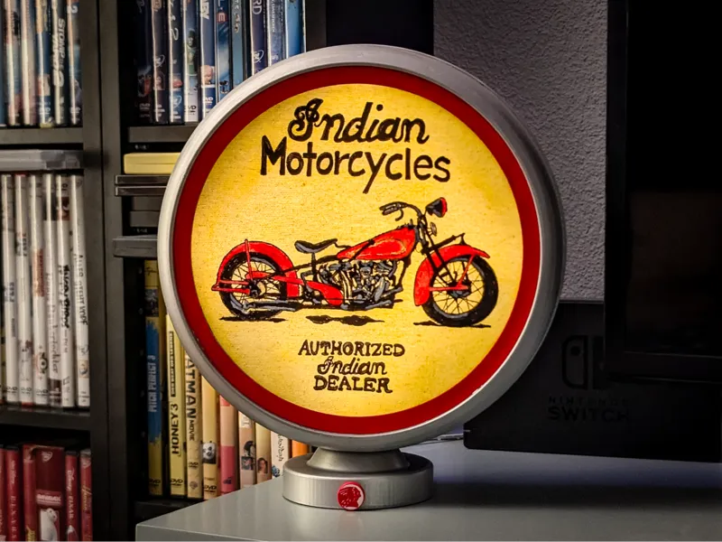 Classic Gas-Station Style Light Sign - (no AMS)