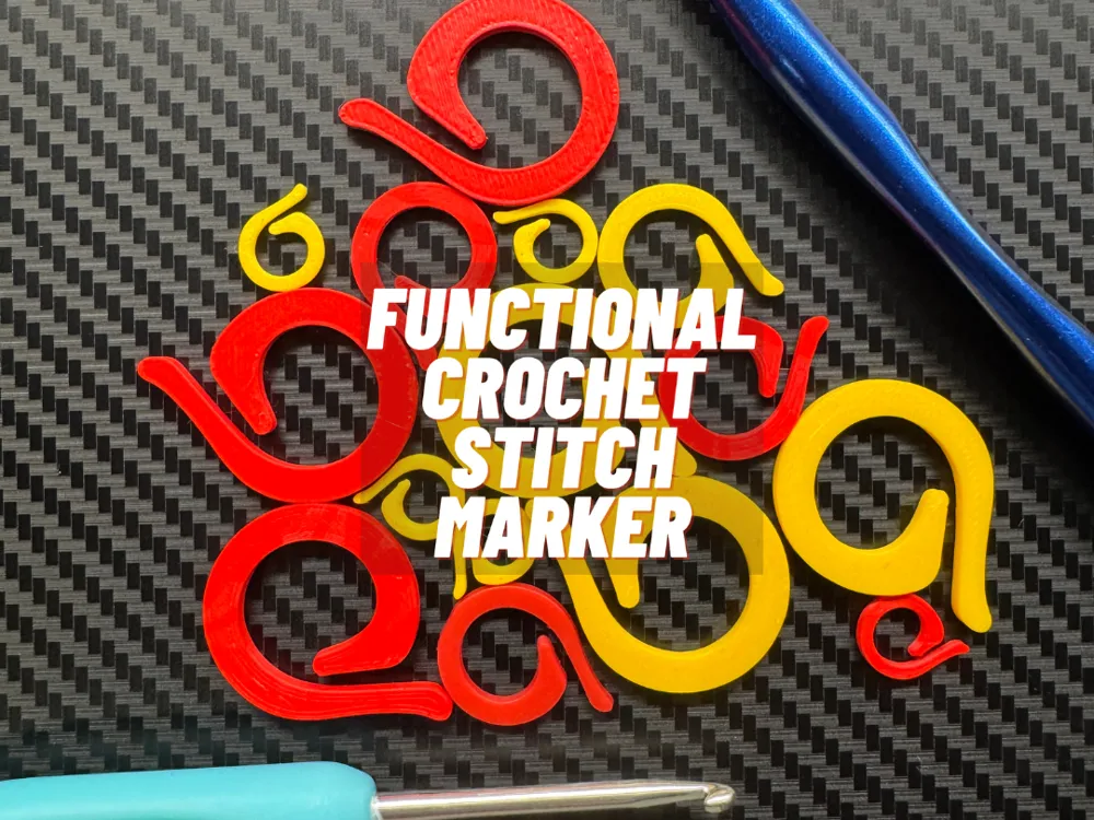 Tapa o cubierta: Functional crochet Stitch Marker. Referencia del modelo original.