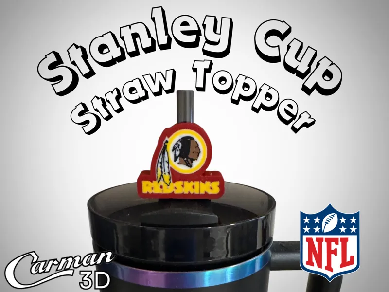 Washington Redskins Stanley Cup Straw Topper