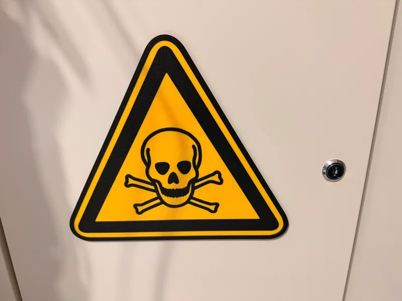 Warnschild Warnung vor giftigen Stoffen magnetisch