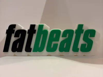 Fatbeats Logo - 3D Desktop Stand Emblem