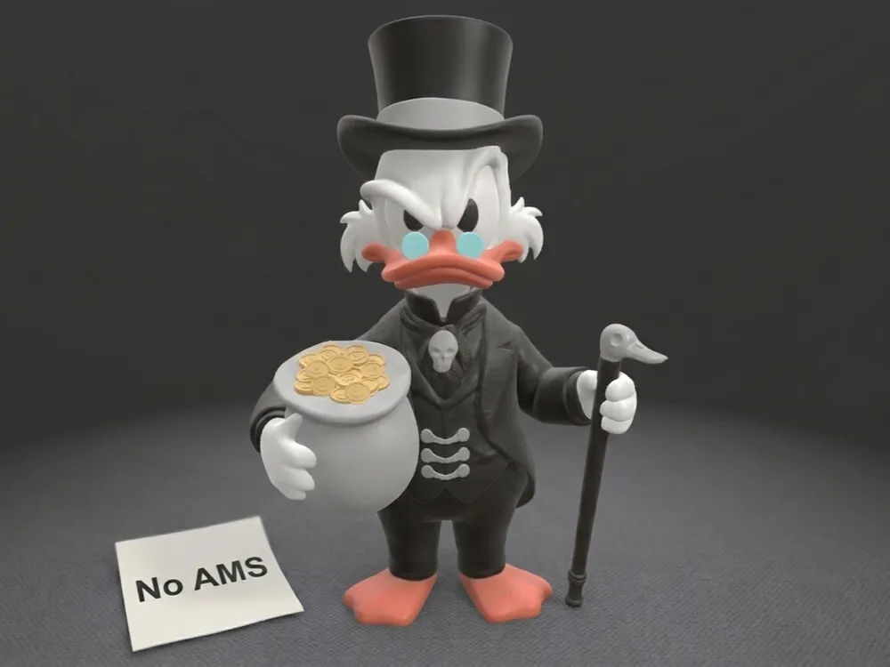 Accesorio para impresora 3D: Scrooge McDuck Picsou. Referencia del modelo original.