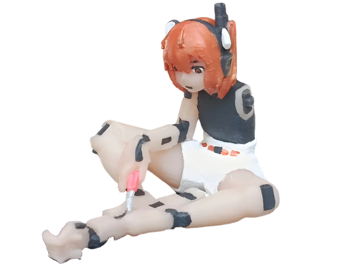 Adachi Rei Fixing Herself - Free 3D Print Model - MakerWorld