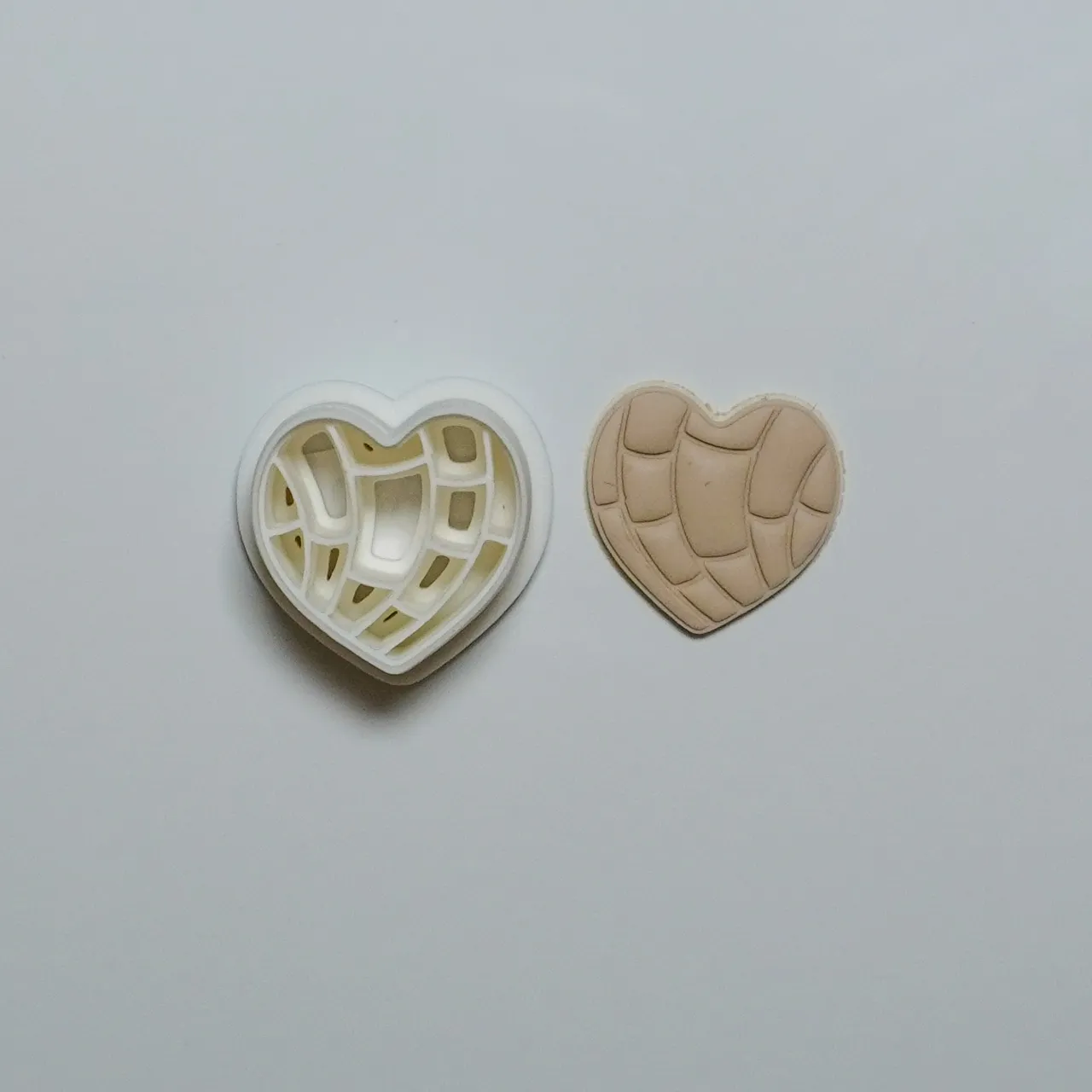 Tiles Heart Polymer Clay Cutter Earrings view 3
