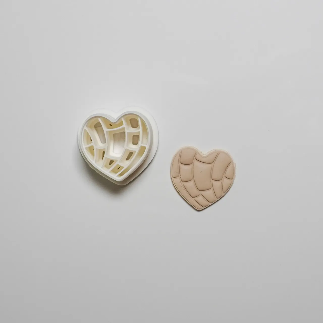 Tiles Heart Polymer Clay Cutter Earrings view 4