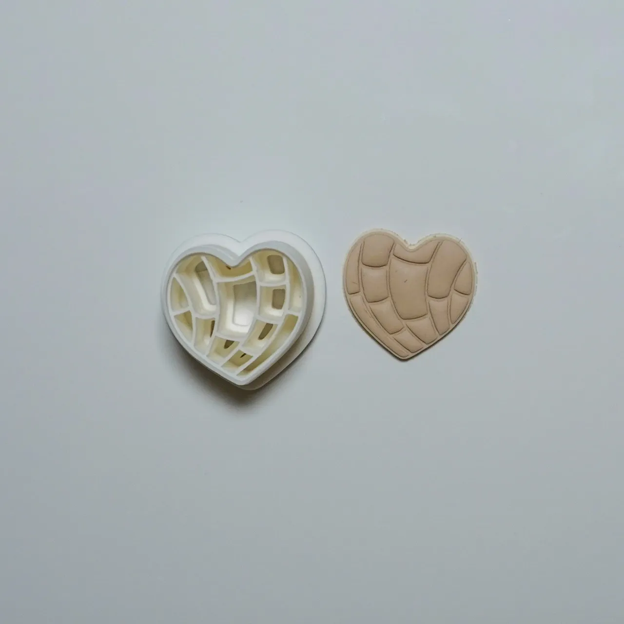 Tiles Heart Polymer Clay Cutter Earrings view 2