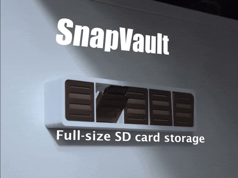 SnapVault — Wall-mounted SD card storage 