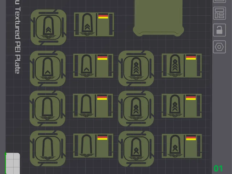 MOLLE Dienstgrad Rank Clips / LW Unteroffiziere