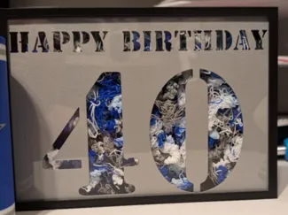 40th Birthday Plate for Poop/Purge Box