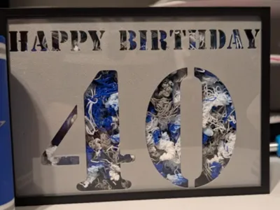 40th Birthday Plate for Poop/Purge Box