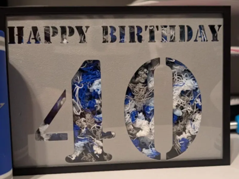 40th Birthday Plate for Poop/Purge Box