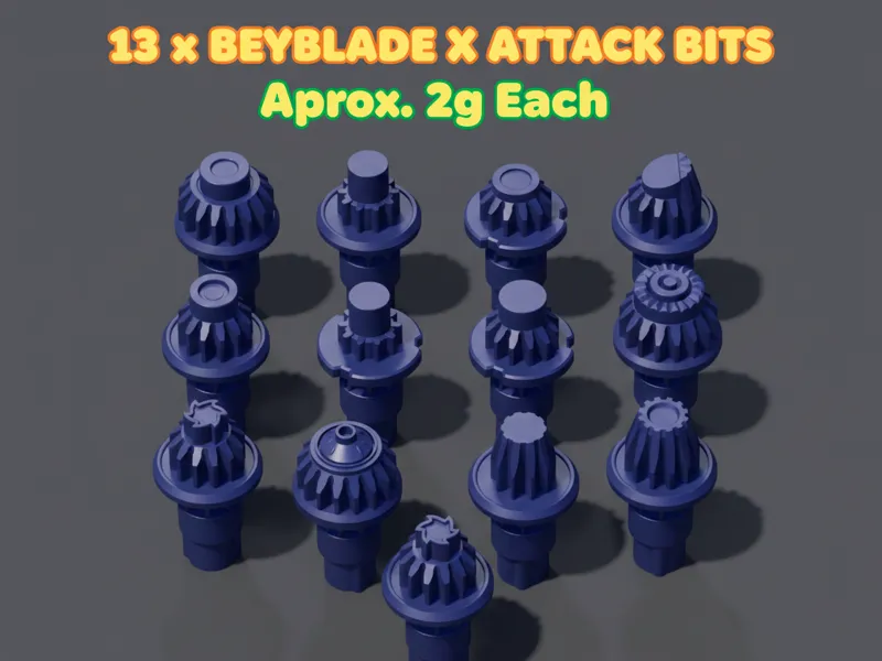 13 Beyblade X Attack Bits - X-Treme Speed Pack