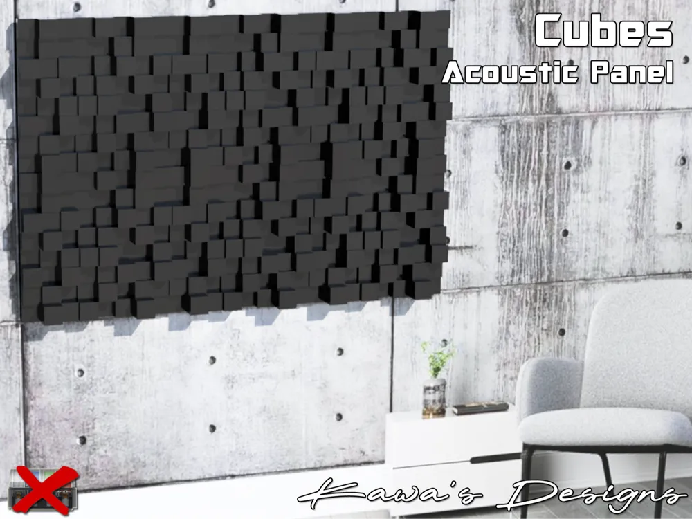 Cubes Acoustic Panel by Kawa's Designs MakerWorld: Download Free 3D Models
