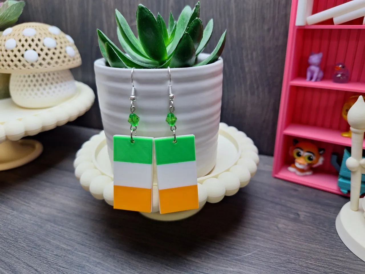 Irish Flag Earrings view 2
