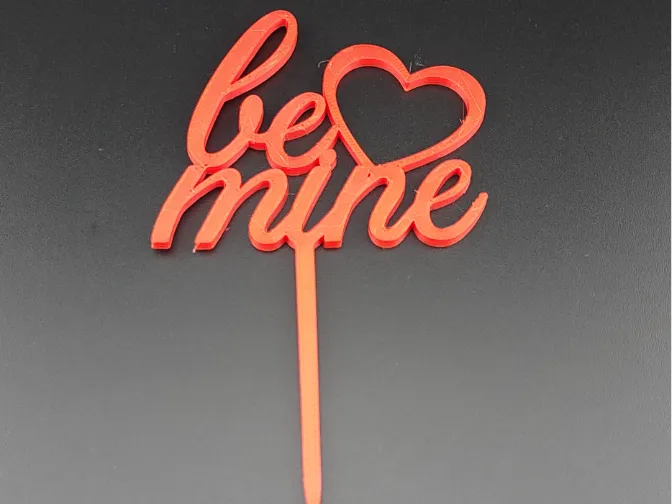 Be Mine Love Heart Valentine Cake/Cupcake Topper